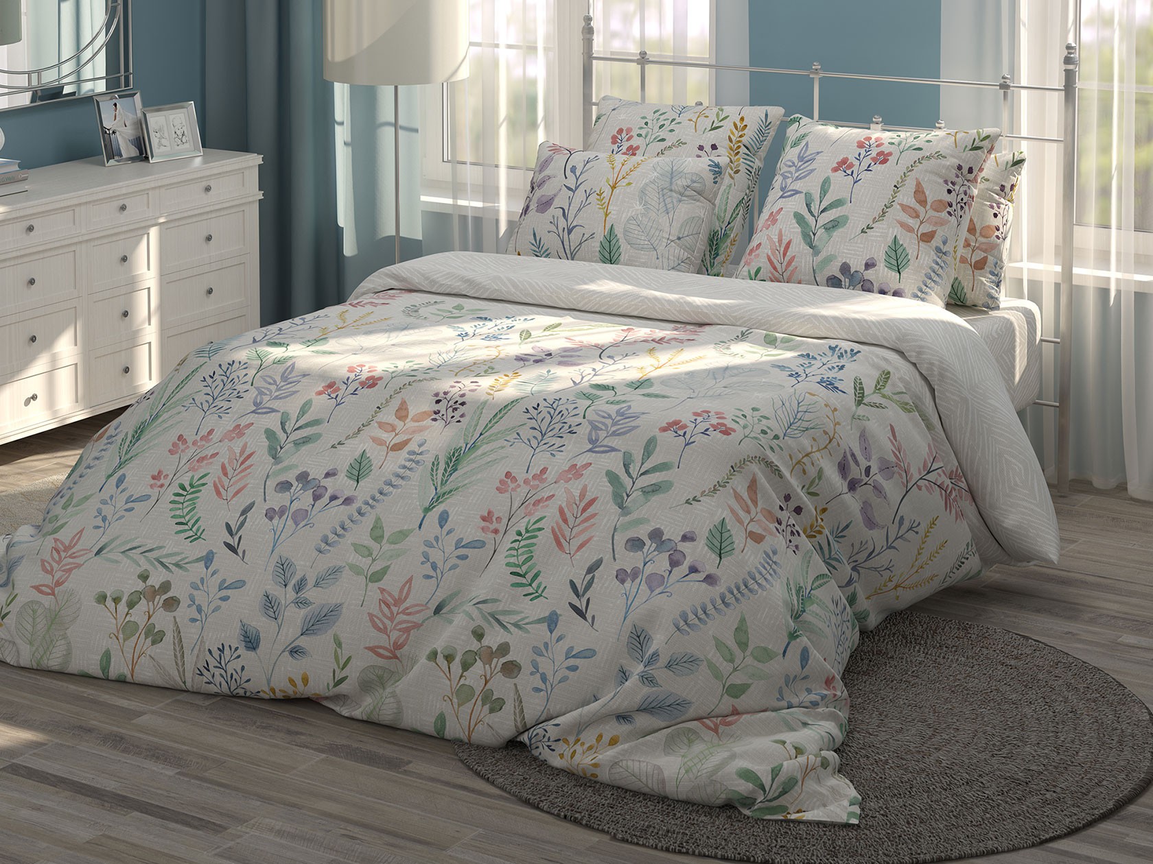 Комплект постельного белья  Гербарий Семейный (наволочки 50х70), Гербарий, бязь