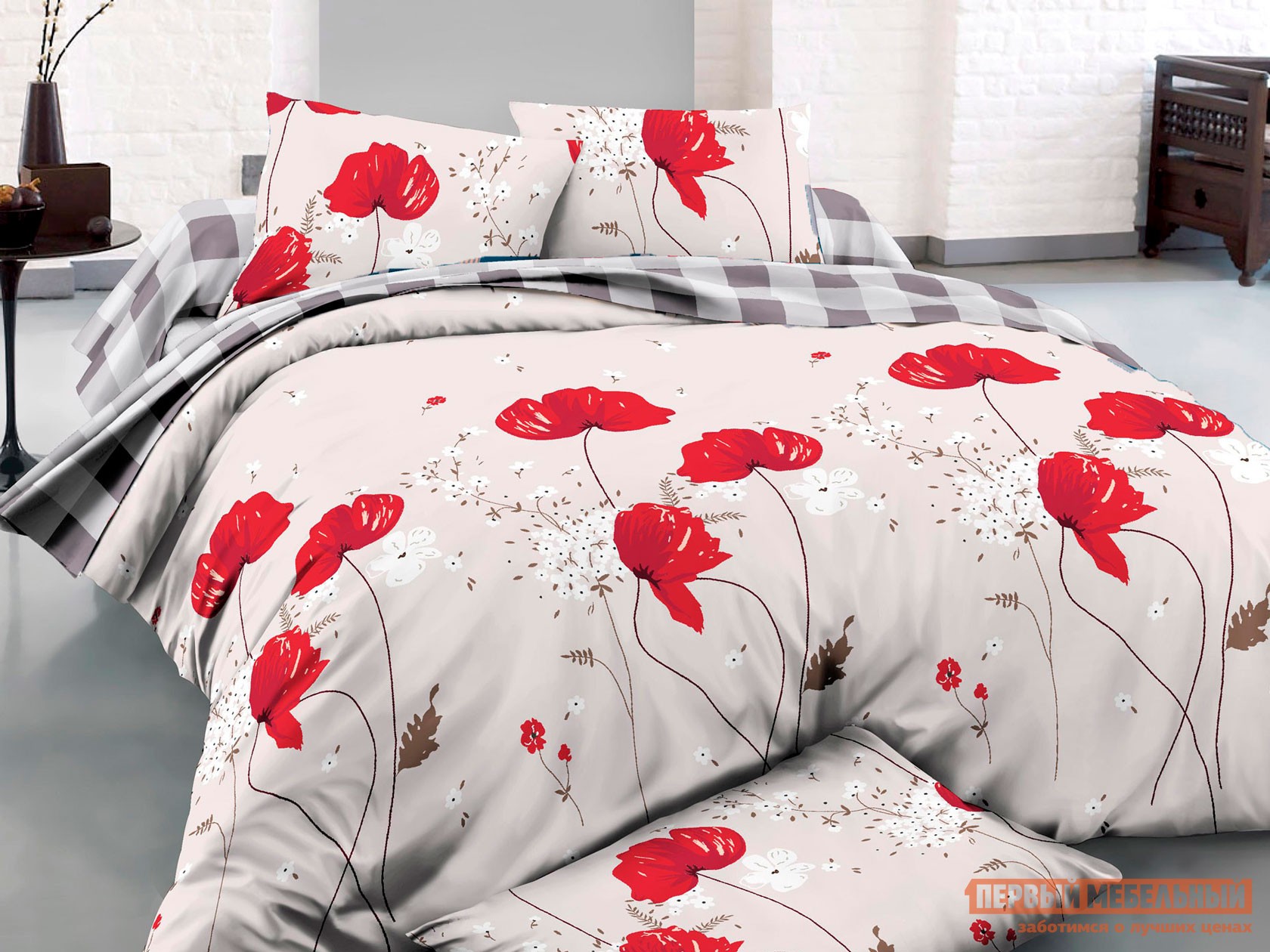 Комплект постельного белья  Престон Престон, сатин, Полутороспальный