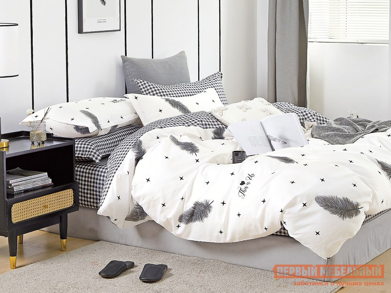 Комплект постельного белья  Перо Полутороспальный, Перо, сатин