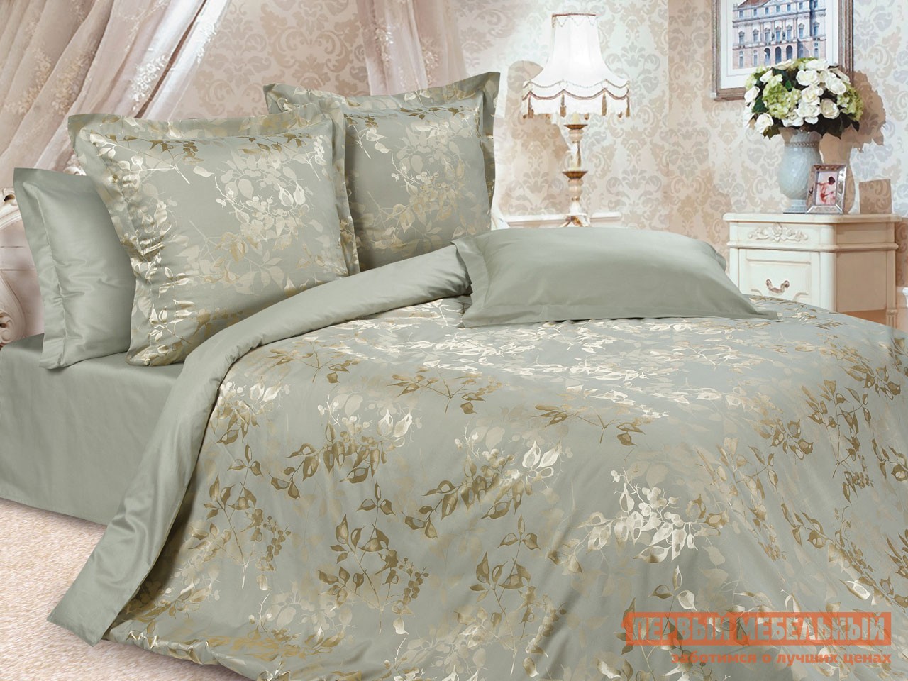 Комплект постельного белья  Французский шик Тюильри, сатин-жаккард, Семейный
