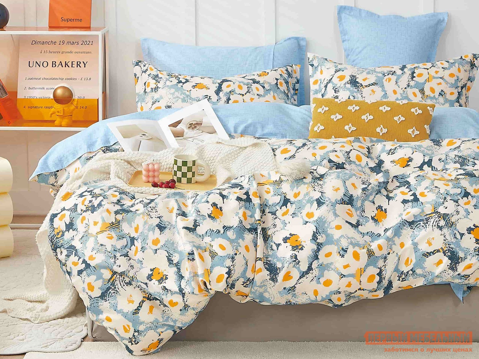 Комплект постельного белья  Глазурь Евро, Глазурь, сатин