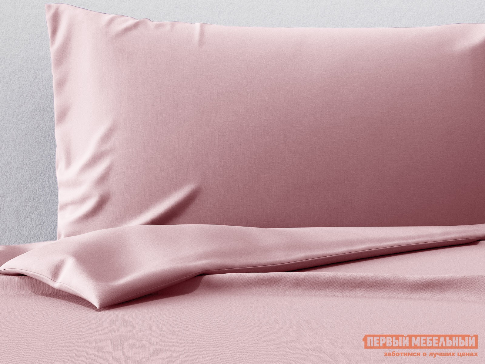 Комплект постельного белья  Розалия Дымчатая роза, сатин, Полутороспальный