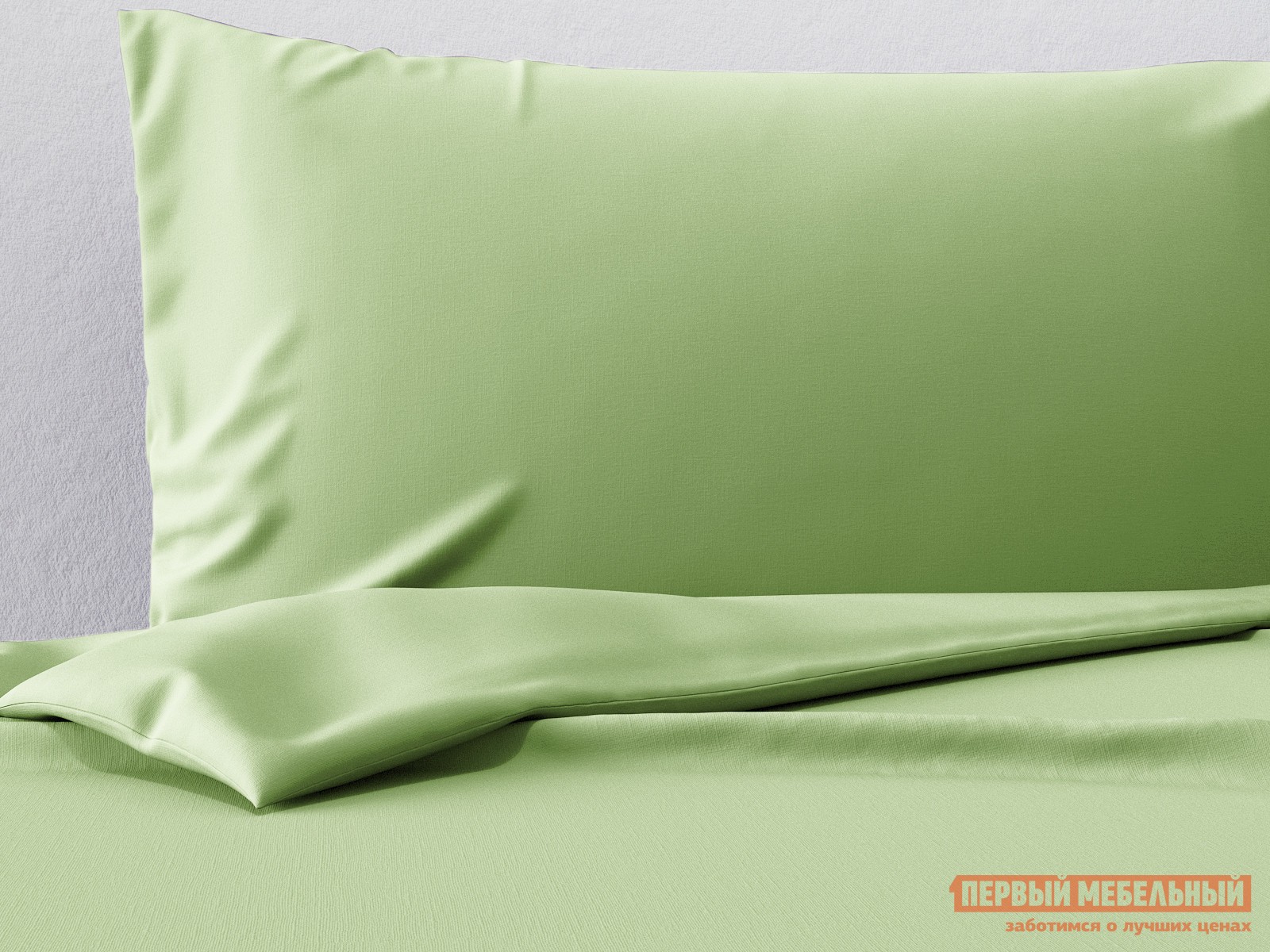 Комплект постельного белья  Сиенна Фисташковый, сатин, Двуспальный