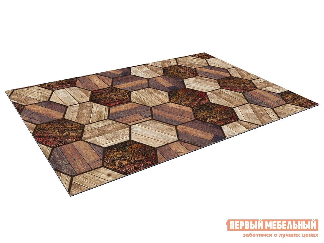 Придверный коврик  Паркет Коричневый, 600 х 900 мм