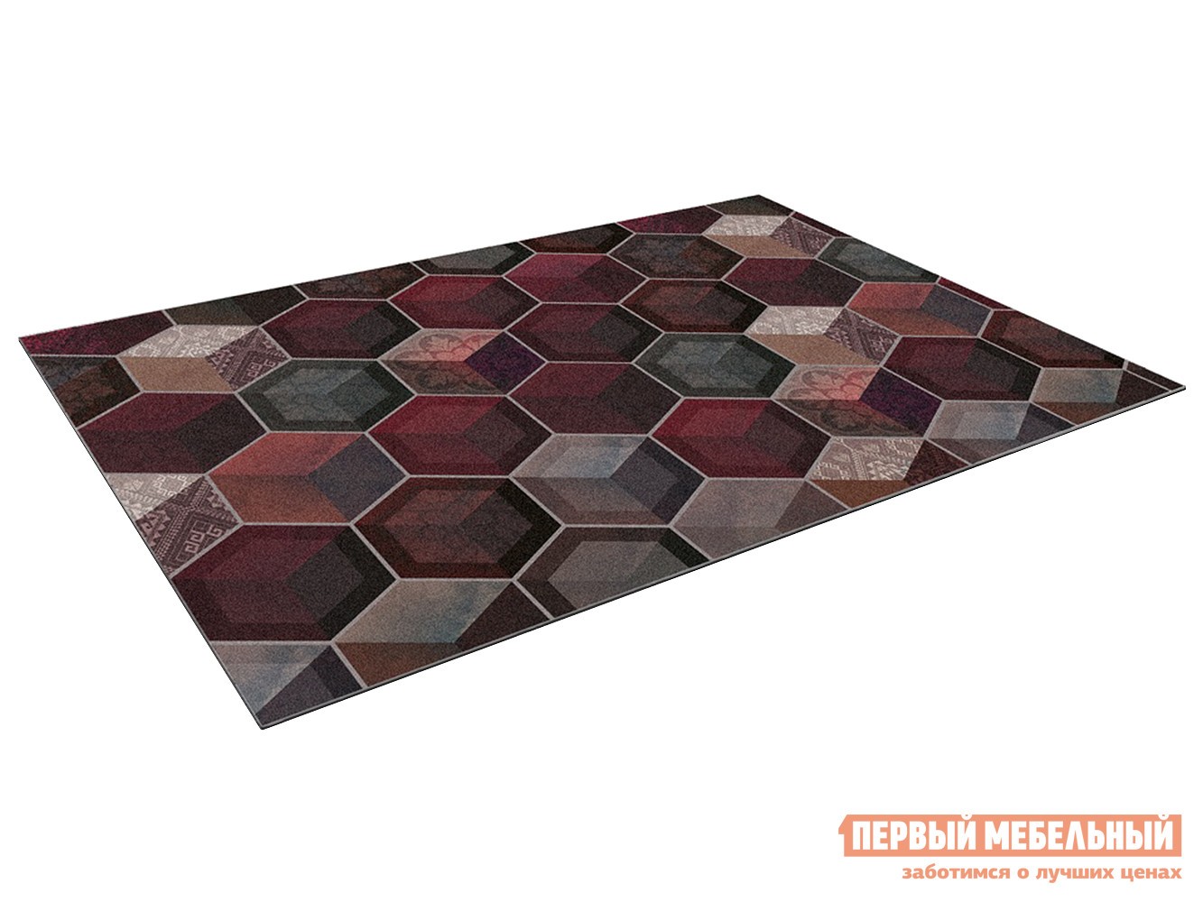 Придверный коврик  Куб Бордовый, 600 х 900 мм