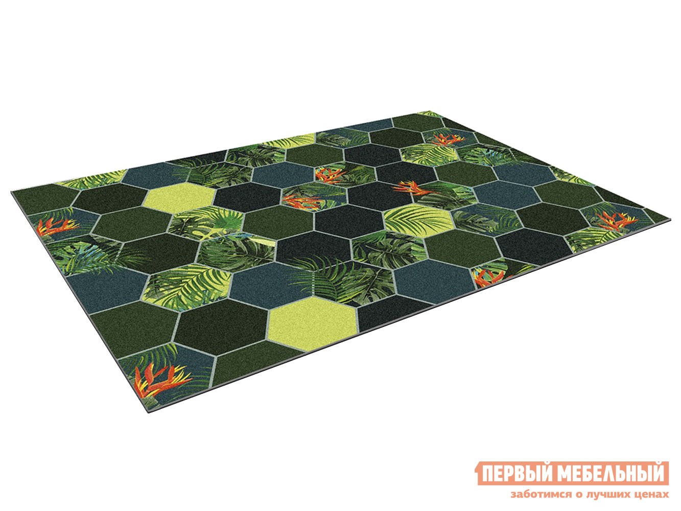 Придверный коврик  Джунгли Зеленый, 800 Х 1200 мм