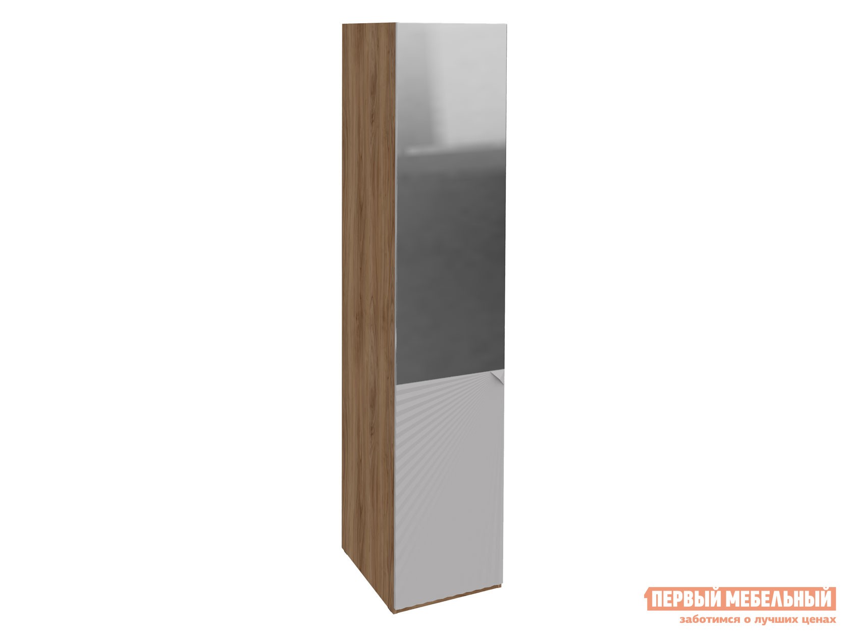 Распашной шкаф  Лео Сантьяго софт / Яблоня Беллуно, С зеркалом, Левая