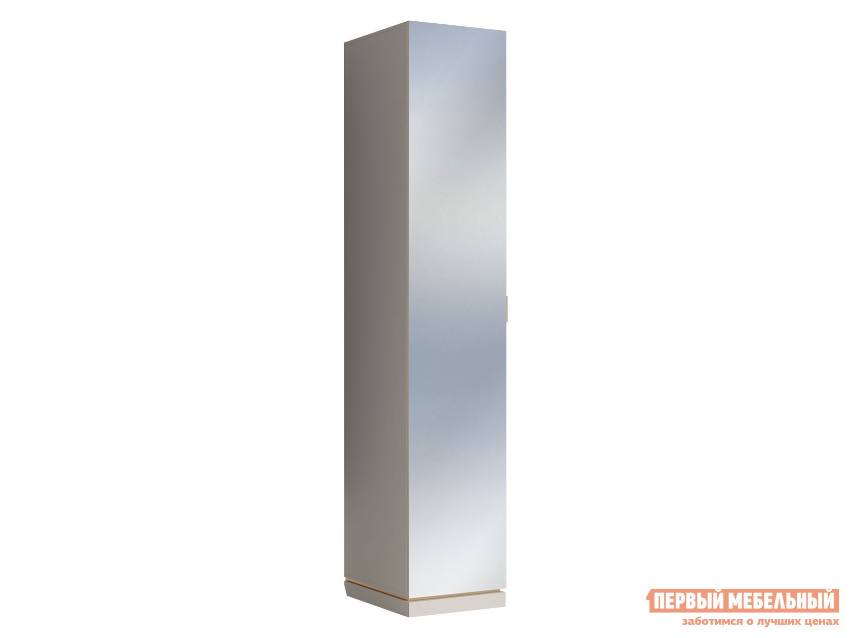 Распашной шкаф  Капри Зеркальный фасад универсальный, Сатин