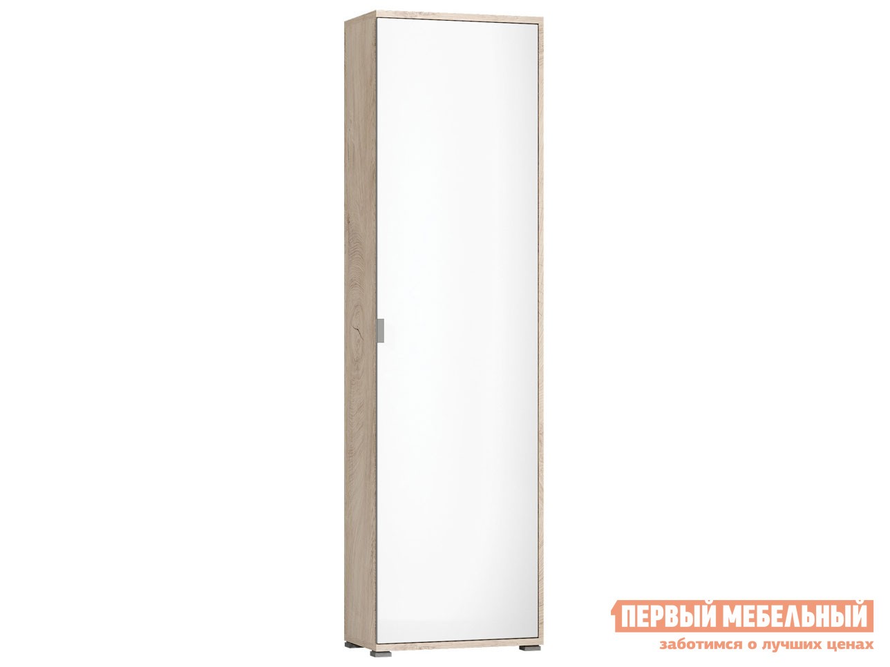 Распашной шкаф  Некст Дуб Эндгрейн элегантный / Белый глянец