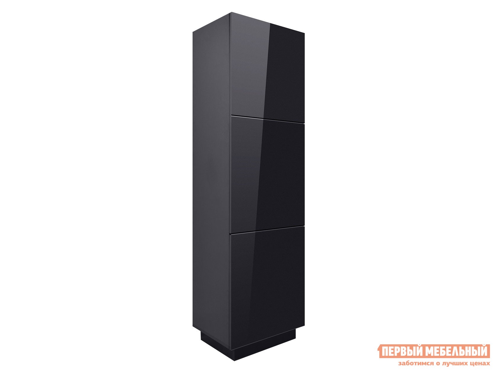 Распашной шкаф  Колор Черный / Черный, стекло