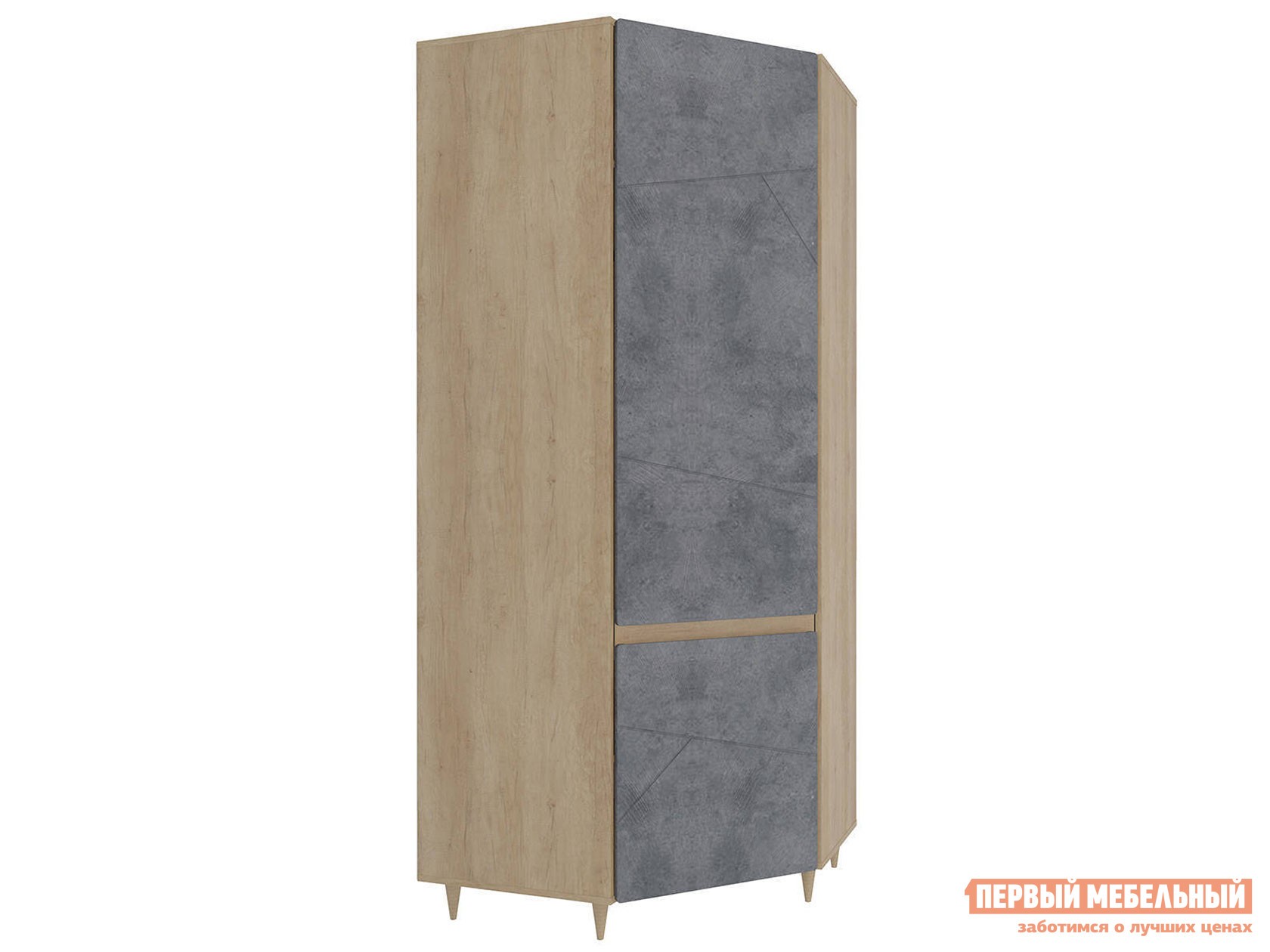 Распашной шкаф  Самурай Дуб небраска / Бетон темный