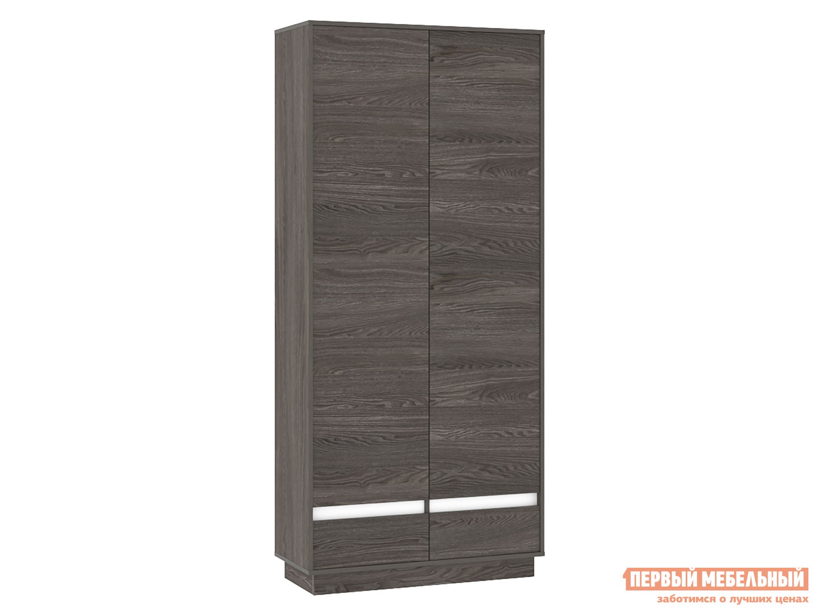 Распашной шкаф  Вирджиния Ясень Анкор темный / Белый