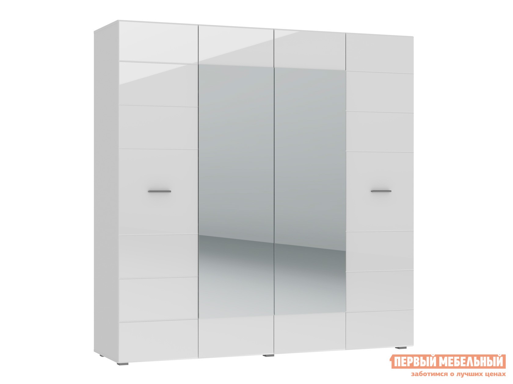 Распашной шкаф  Глосс Белый / Белый глянец