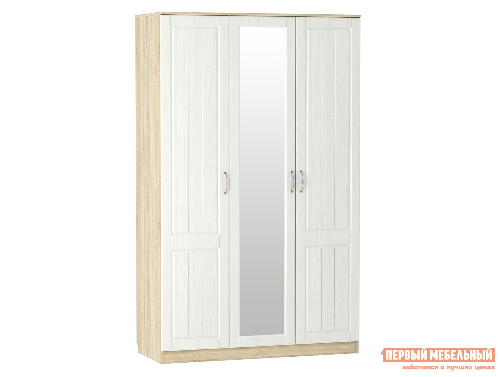 Распашной шкаф  Оливия Лайт Дуб Сонома / Белое дерево