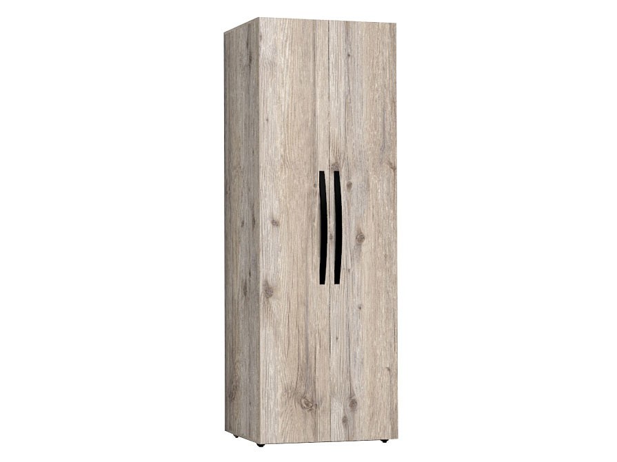 Распашной шкаф  Натура Гаскон Пайн / Черный, Без зеркала