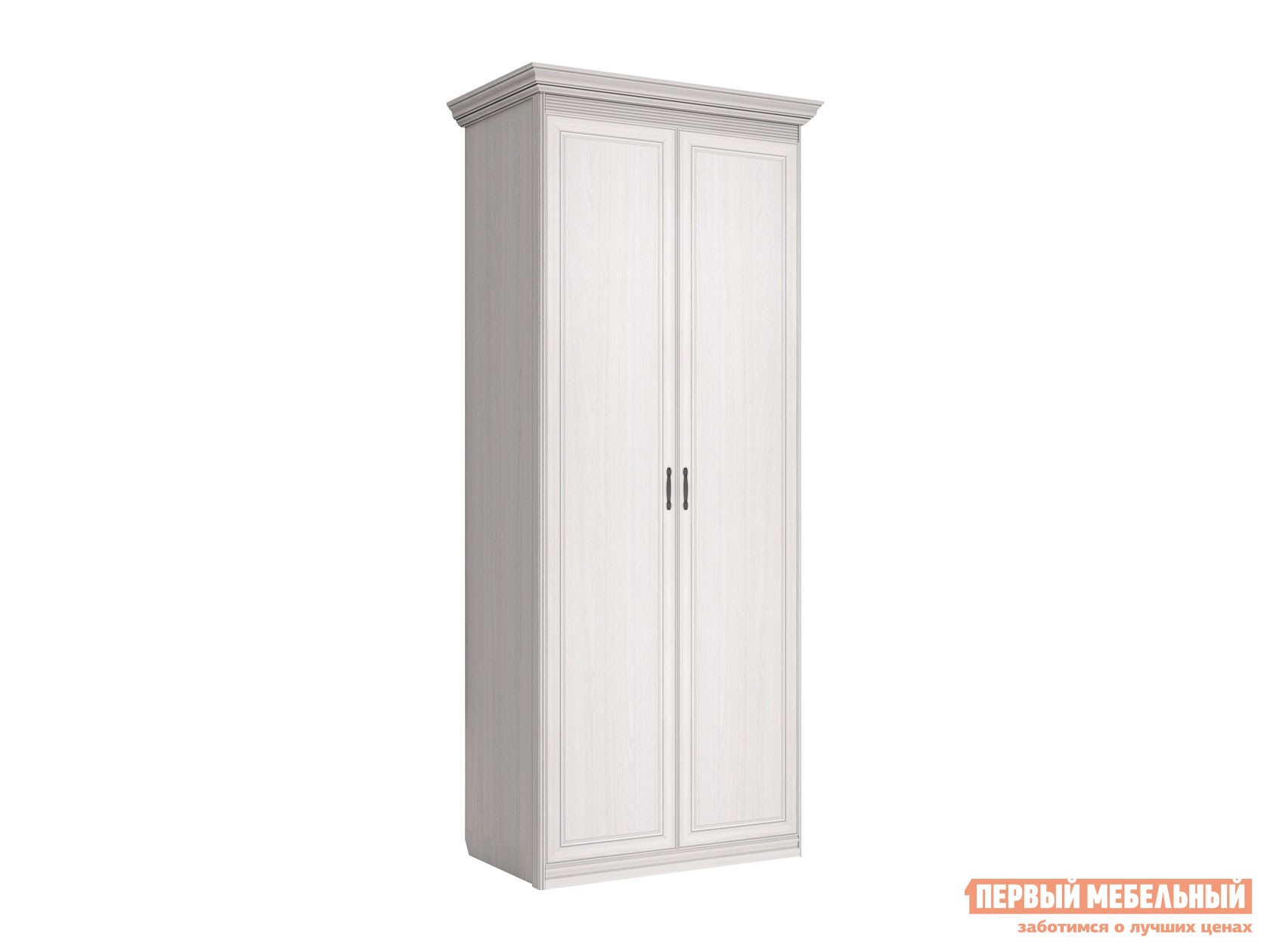 Распашной шкаф  Неаполь Ясень Анкор светлый / Патина серебро, Без зеркала