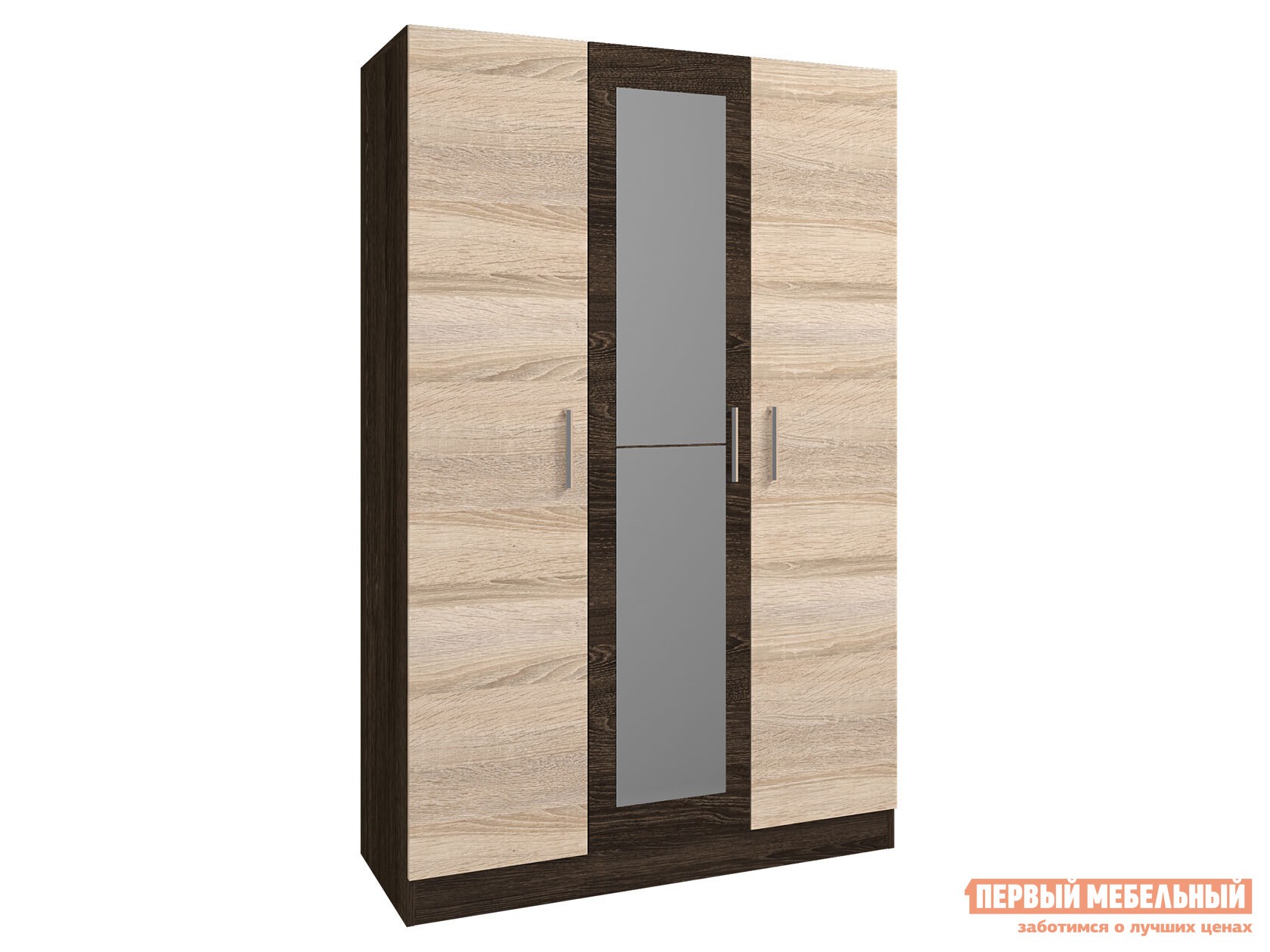 Распашной шкаф  Леси Кантер / Дуб Сонома, С зеркалом