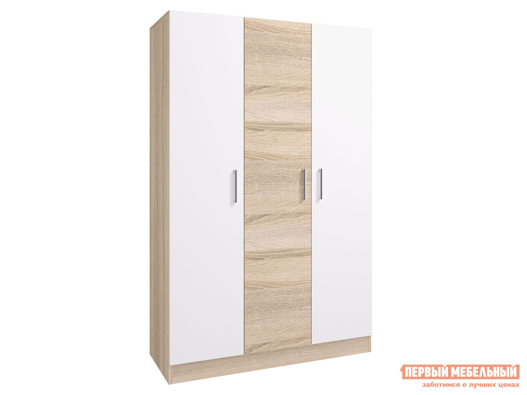 Распашной шкаф  Леси Дуб Сонома / Белый, Без зеркала