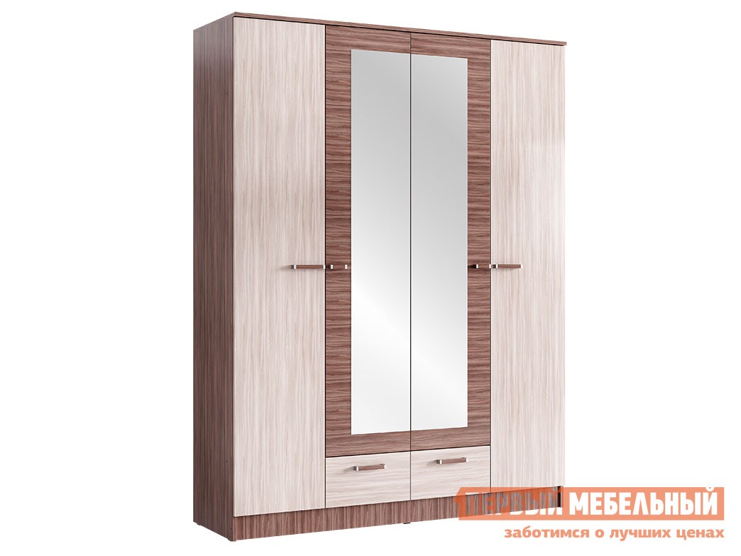 Распашной шкаф  Адель Ясень Шимо темный / Ясень Шимо светлый