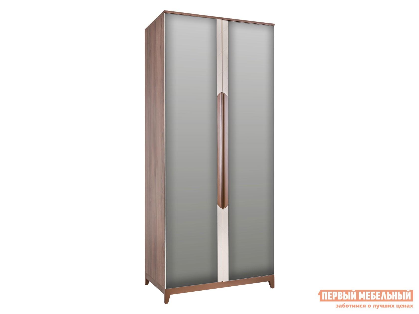 Распашной шкаф  Сканди Орех Табак / Бежевый