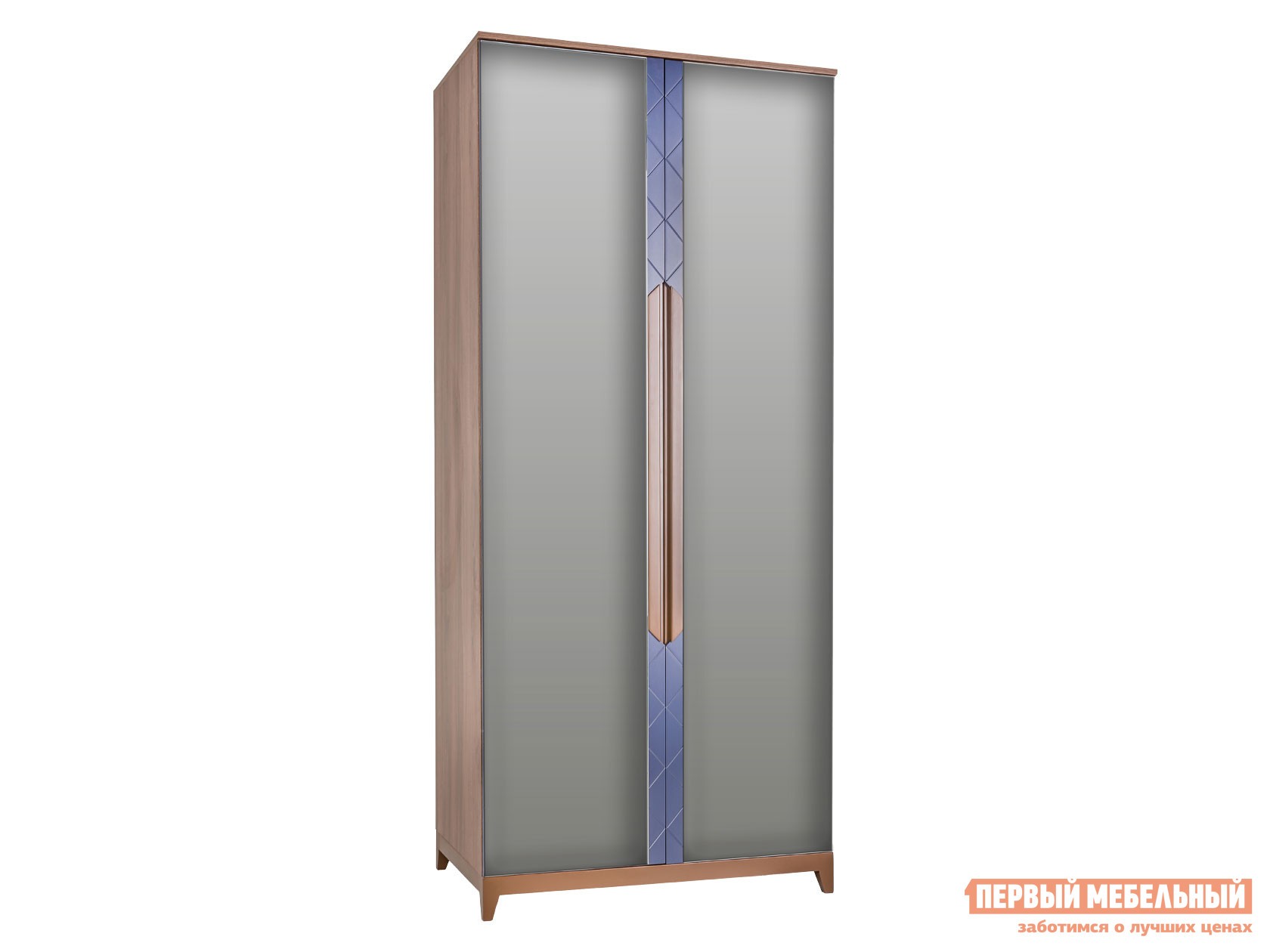 Распашной шкаф  Сканди Орех Табак / Сапфир