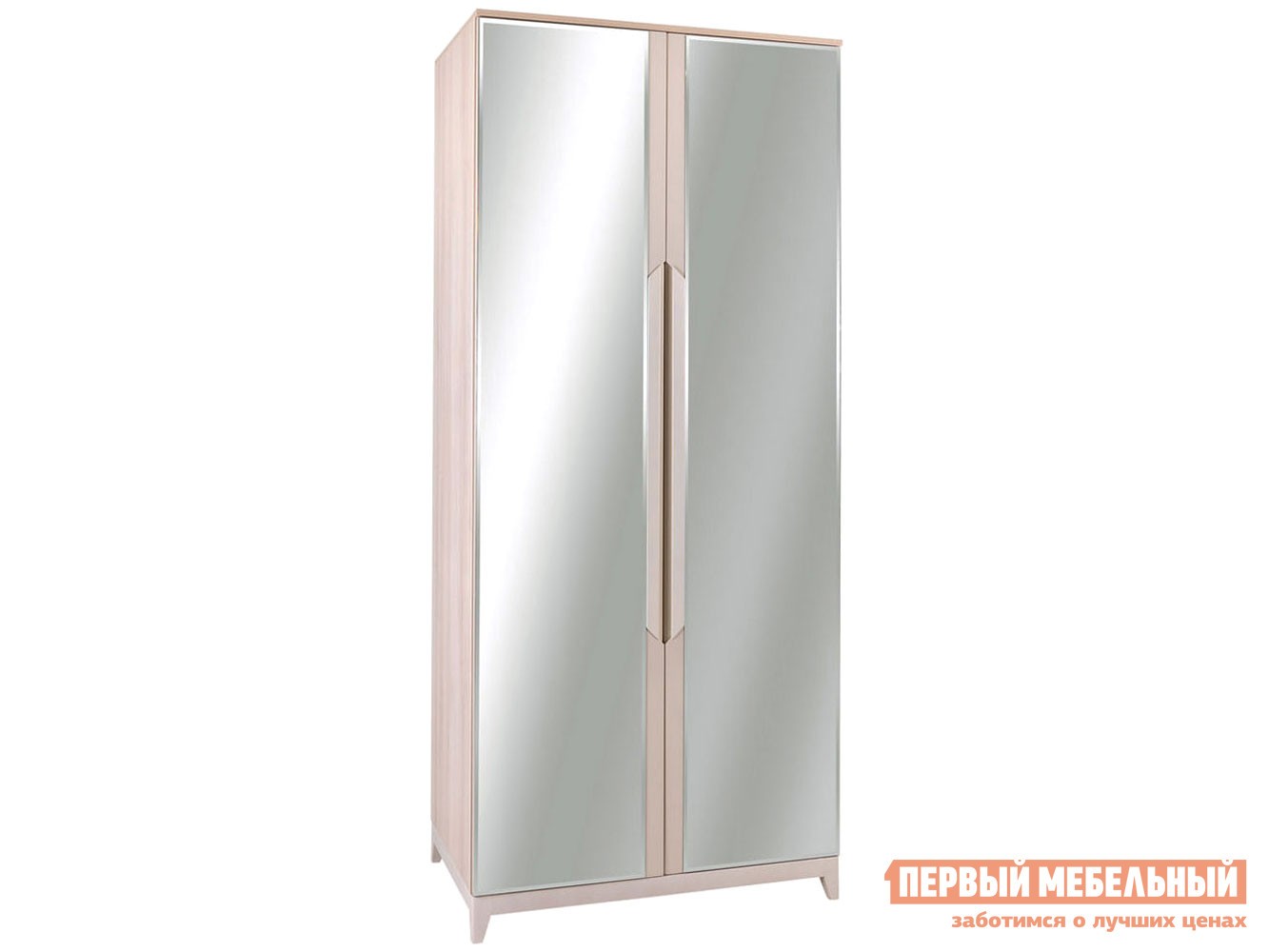 Распашной шкаф  Сканди Акация Лэйклэнд / Жемчужно-белый