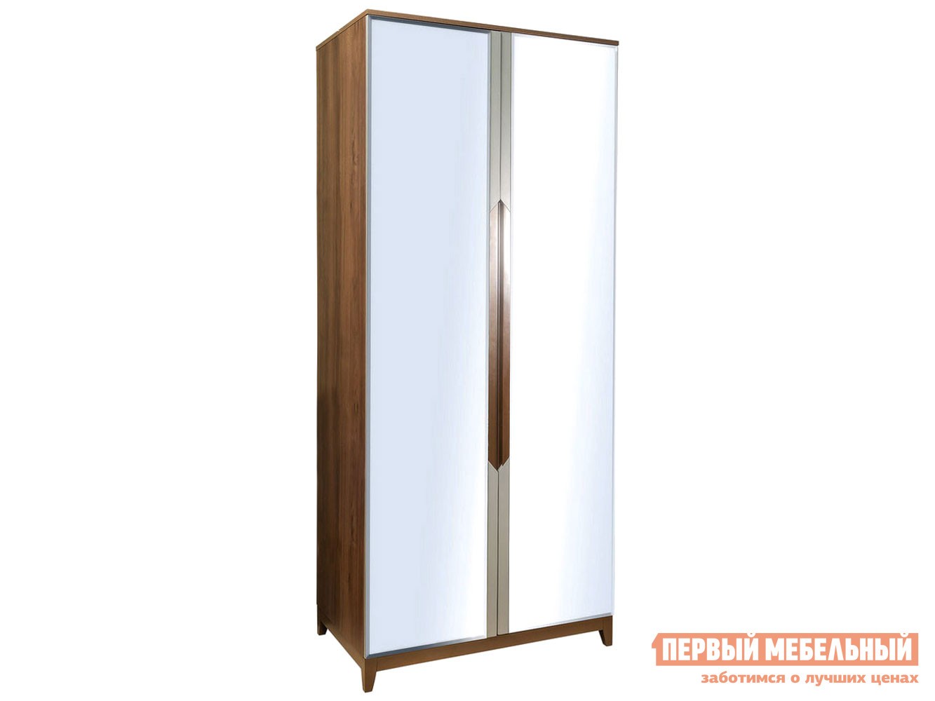 Распашной шкаф  Сканди Орех Табак / Серый матовый