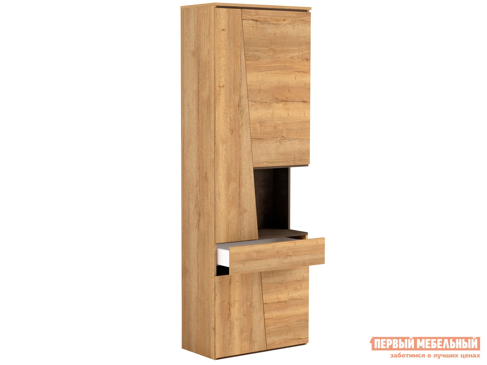 Распашной шкаф  Стреза Дуб Галифакс / Бетон Чикаго