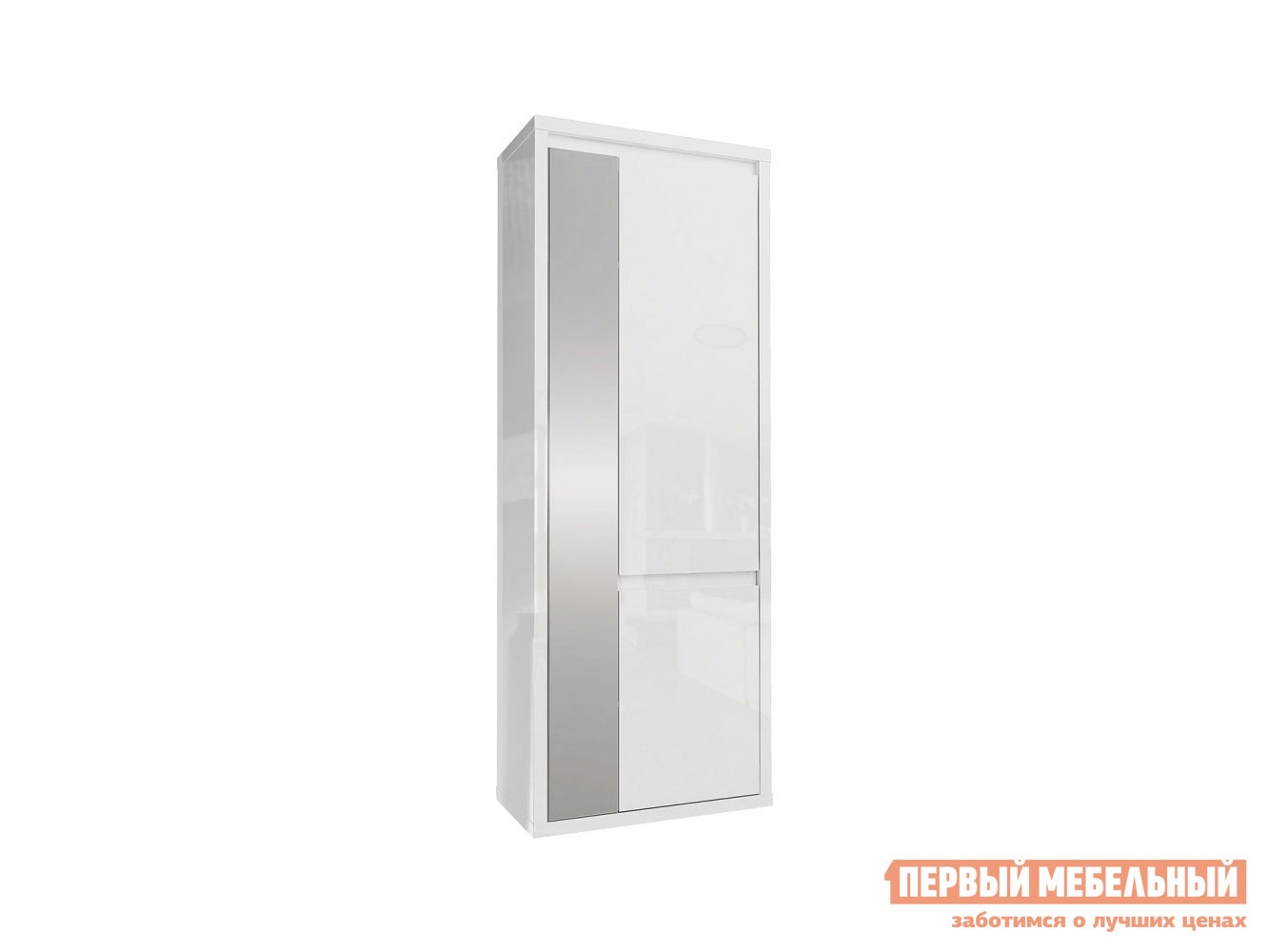 Распашной шкаф  Норд Белый / Белый глянец