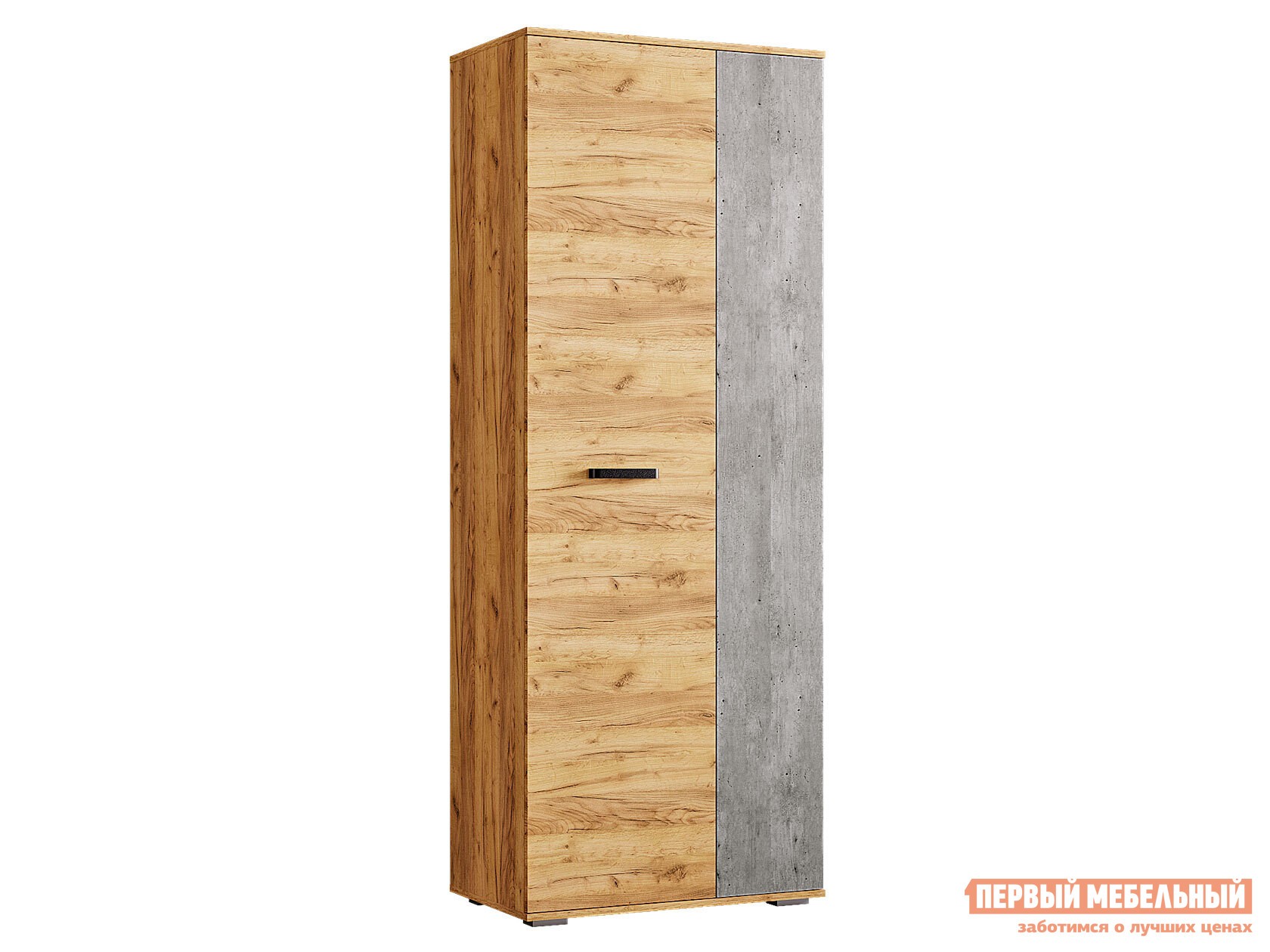 Распашной шкаф  Трамп Дуб Крафт / Метрополитан Грей
