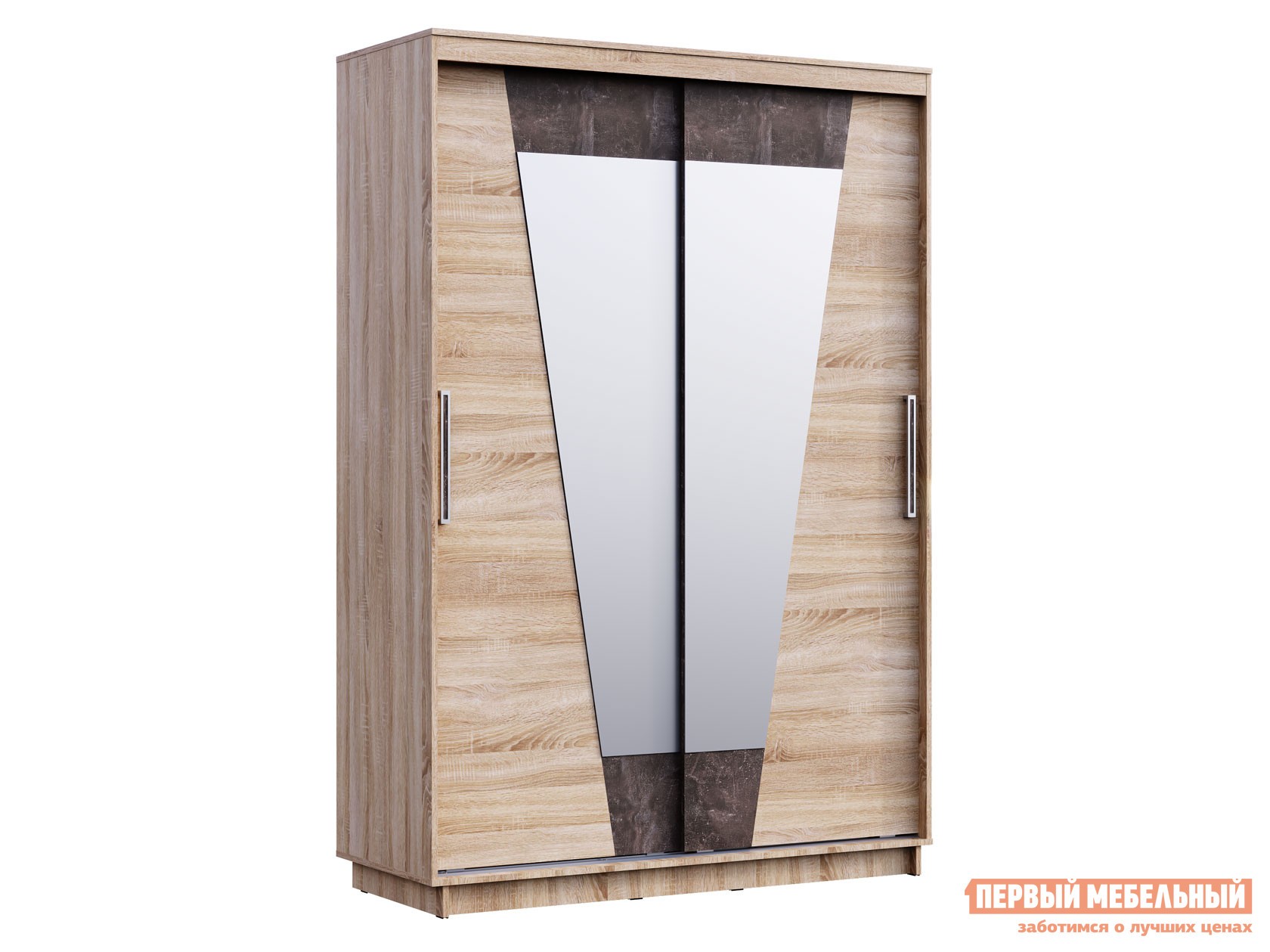 Шкаф-купе  Санремо Дуб Сонома светлый / Ателье темное