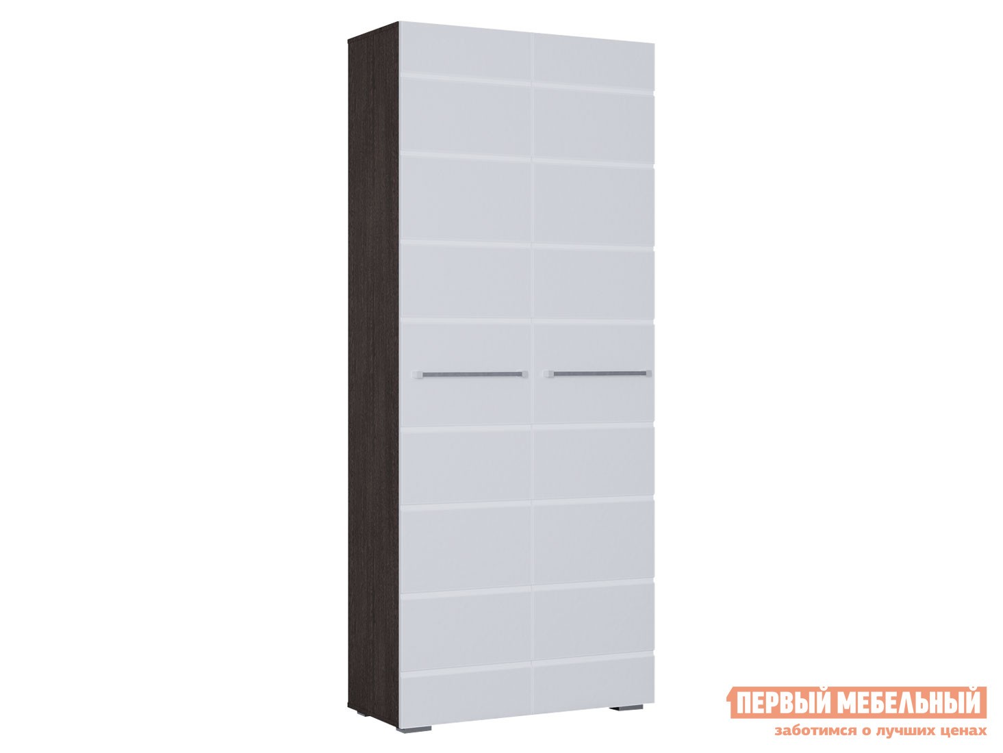 Распашной шкаф  Милан Венге / Белый глянец, 346 мм