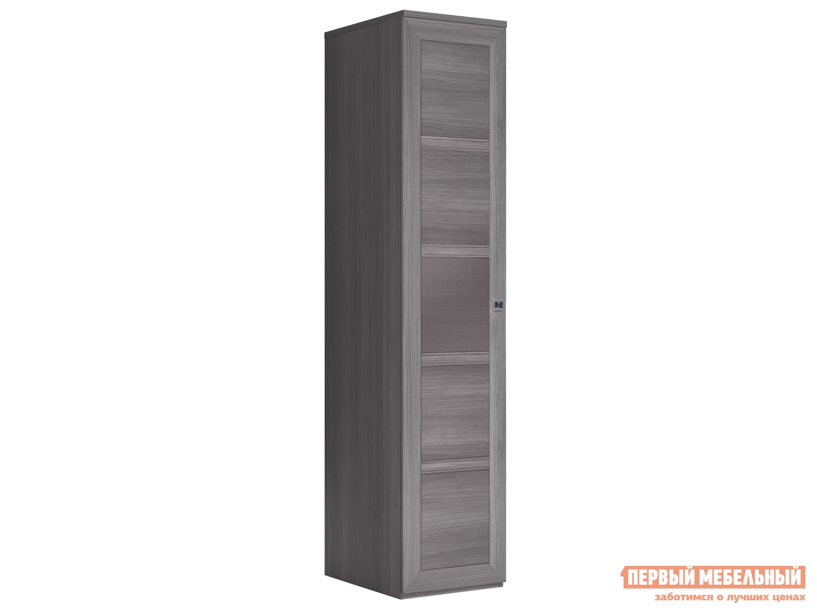 Распашной шкаф  Парма Нео 18 Лиственница темная / Экокожа дила, С глухим фасадом