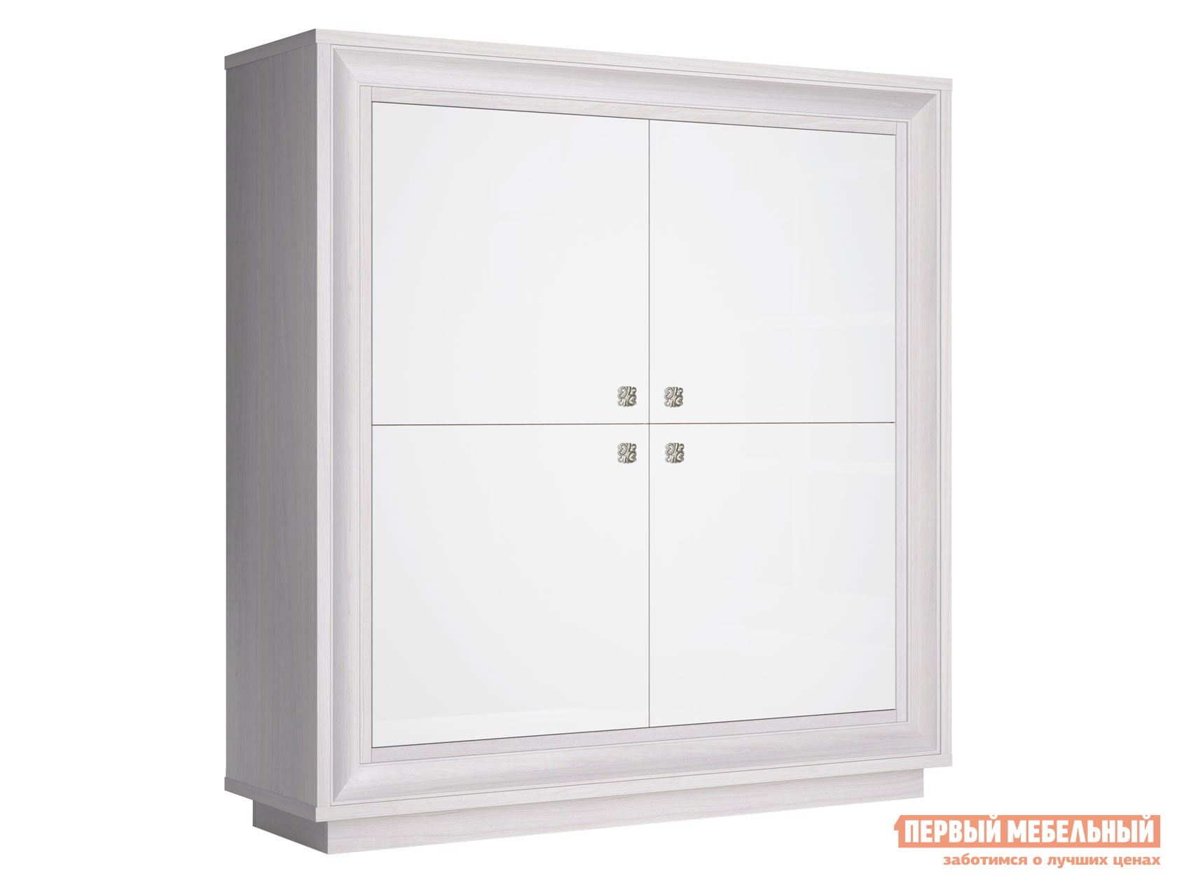 Распашной шкаф  Прато Ясень Анкор светлый / Жемчуг