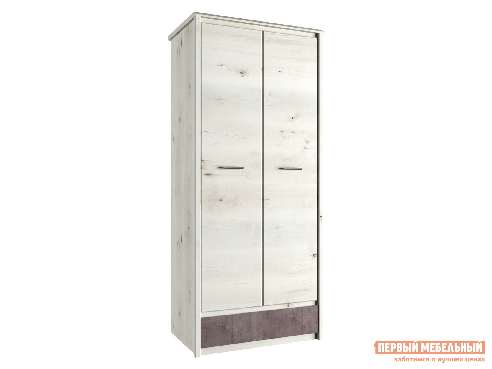 Распашной шкаф  Бьерк Ольха полярная / Оникс