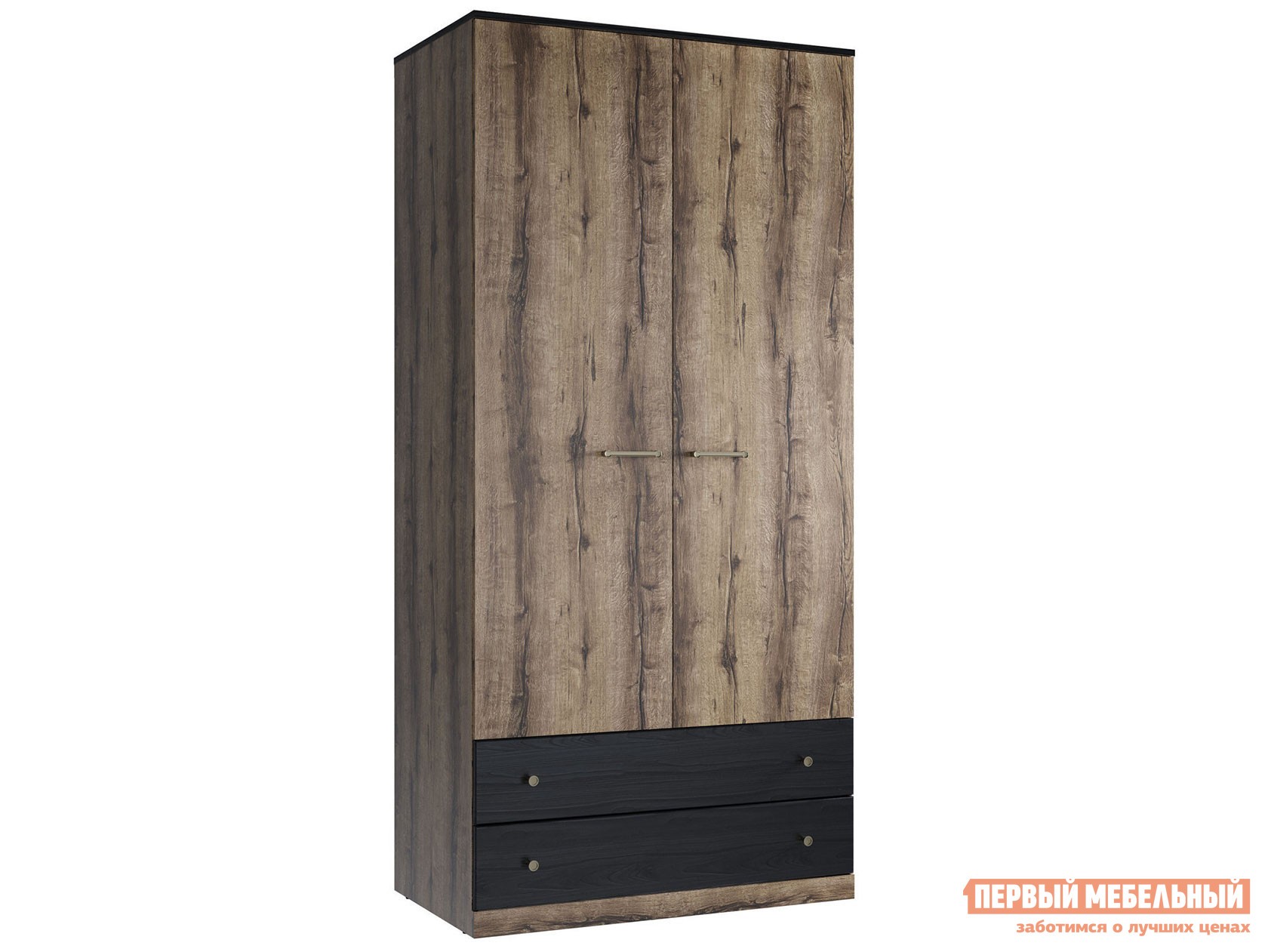 Распашной шкаф  Джагер Дуб монастырский / Черный