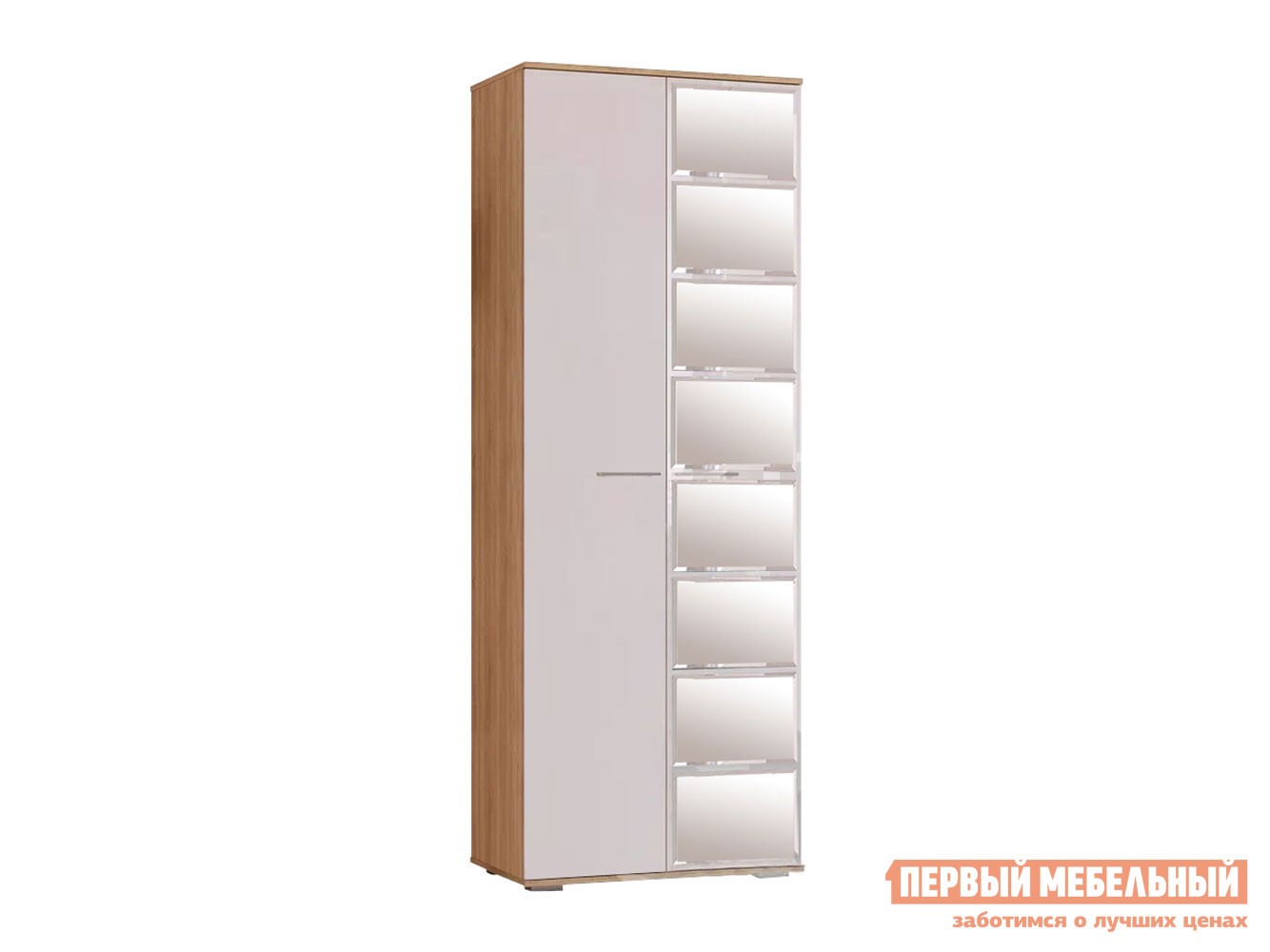 Распашной шкаф  Флай Дуб Сонома / Белый