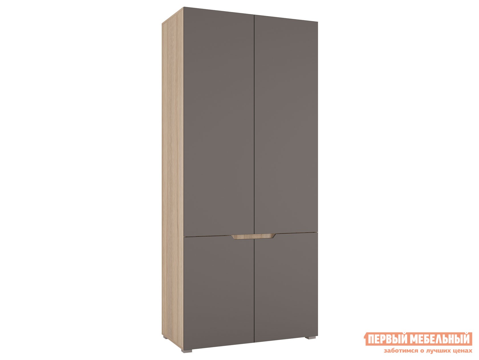 Распашной шкаф  Анталия Дуб Сонома / Графит Софт