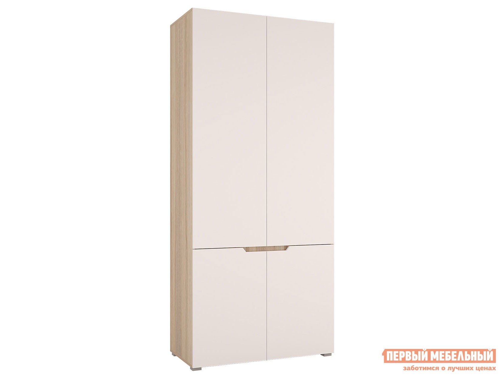 Распашной шкаф  Анталия Дуб Сонома / Белый Софт