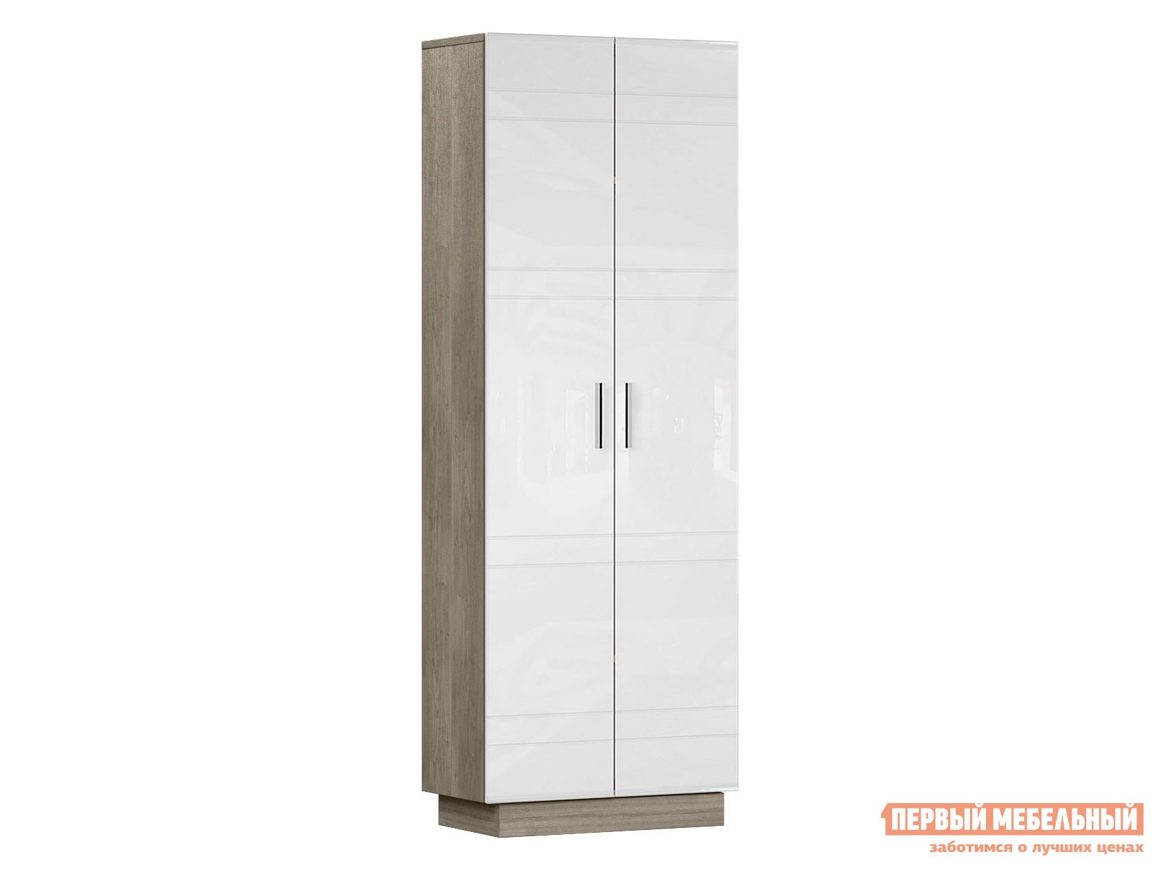 Распашной шкаф  Баланар Дуб серый Крафт / Белый глянец