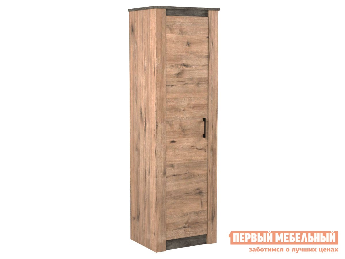Распашной шкаф  Денвер Дуб Веллингтон / Камень темный, Без дополнительных полок, Высота 2300 мм