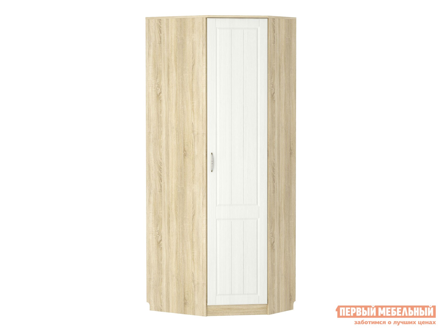 Распашной шкаф  Оливия Лайт Дуб Сонома / Белое дерево, Правая