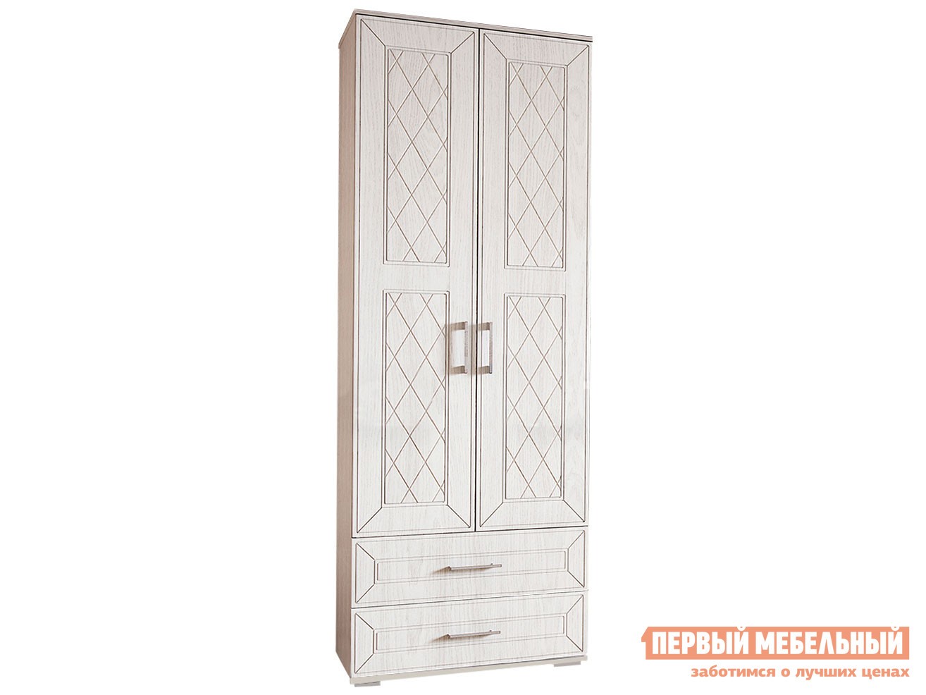 Распашной шкаф  Британика Дуб Атланта / Дуб брашированный, Без карниза