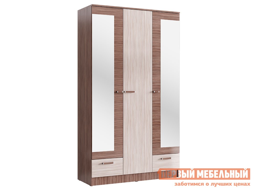 Распашной шкаф  Адель Ясень Шимо темный / Ясень Шимо светлый