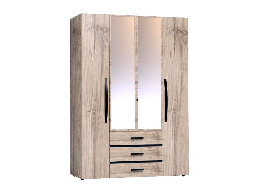 Распашной шкаф  Натура Гаскон Пайн / Черный