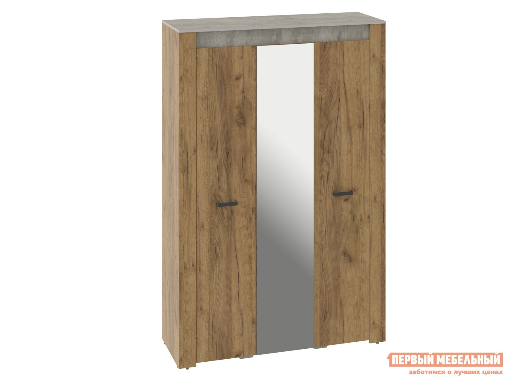 Распашной шкаф  Трамп Дуб Крафт / Метрополитан Грей