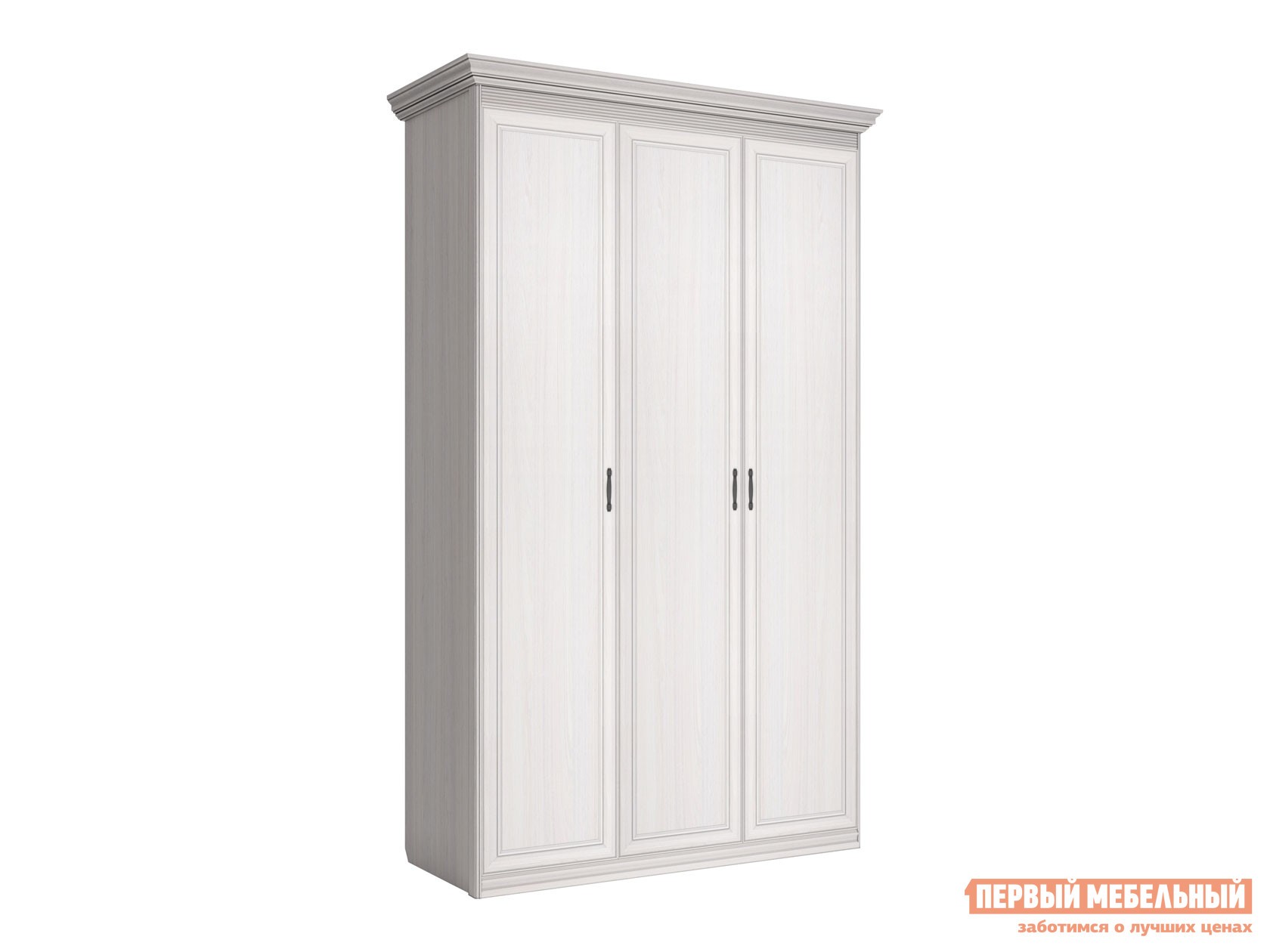 Распашной шкаф  Неаполь Ясень Анкор светлый / Патина серебро, Без зеркала