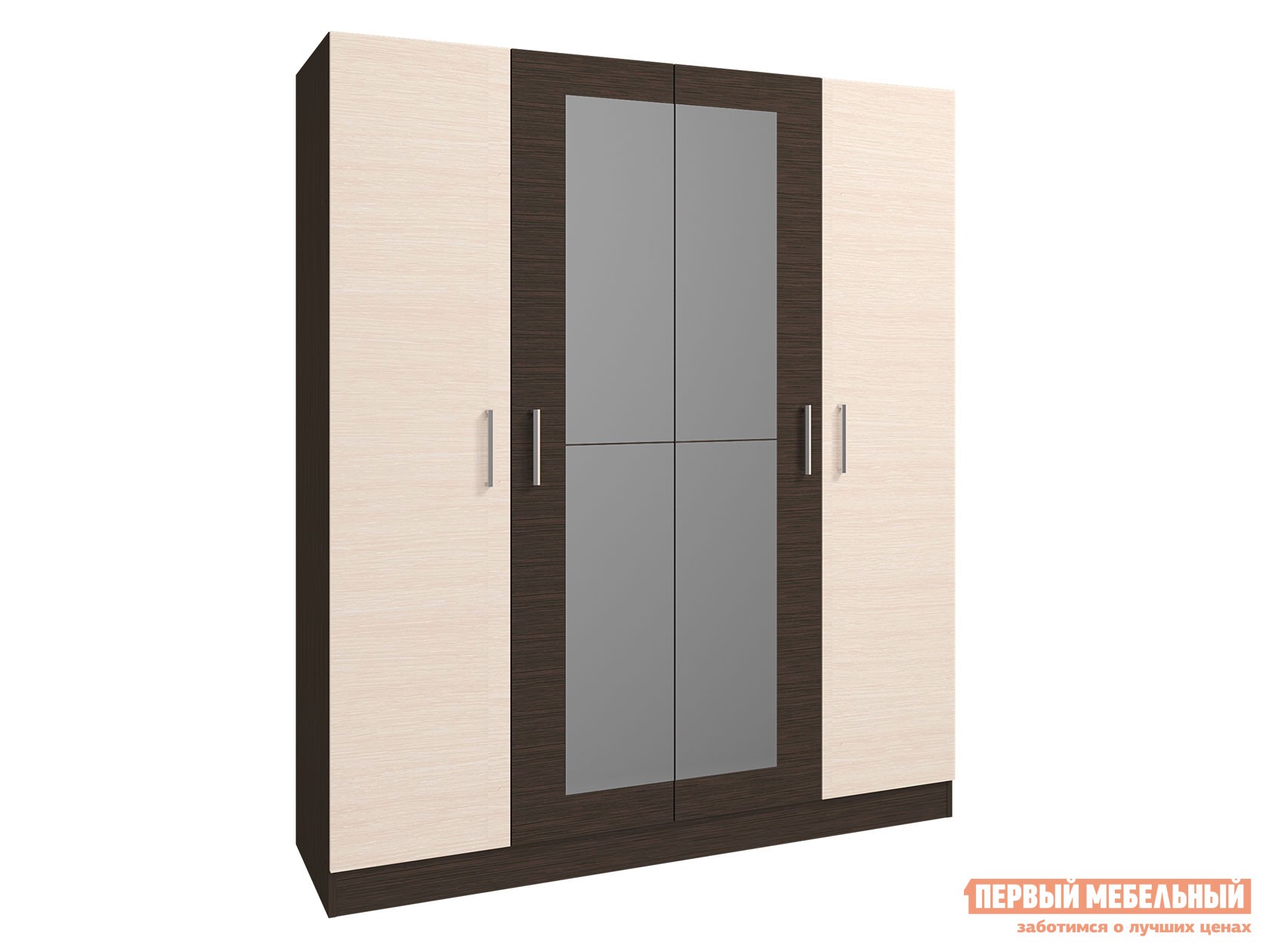 Распашной шкаф  Леси Венге / Дуб, С зеркалом