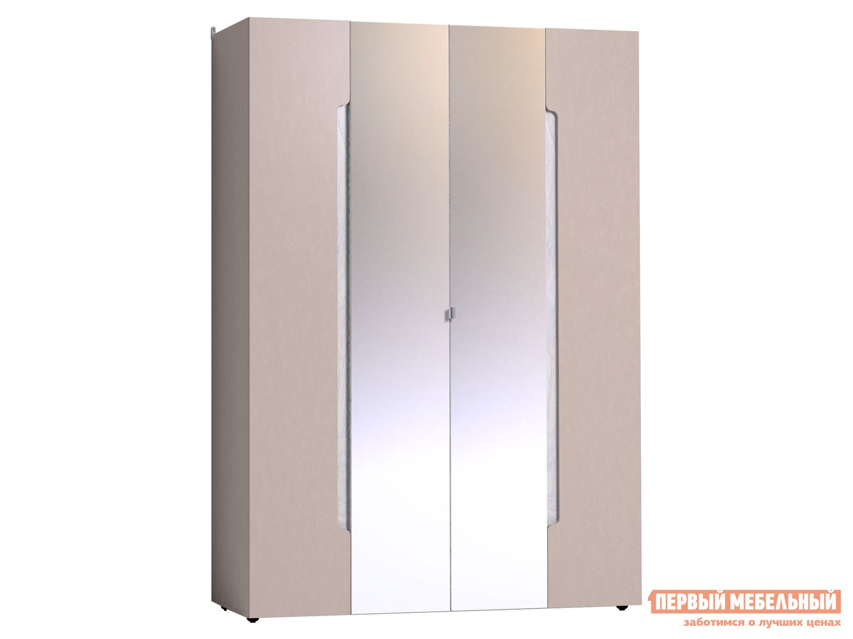 Распашной шкаф  Брауни Мокко / Белый