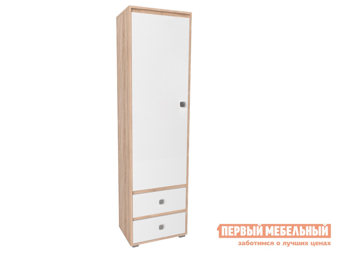 Распашной шкаф  Кент  Дуб Сонома / Белый